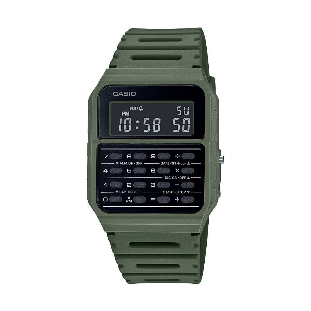 Casio Men's Green 8 Digit Calculator Watch