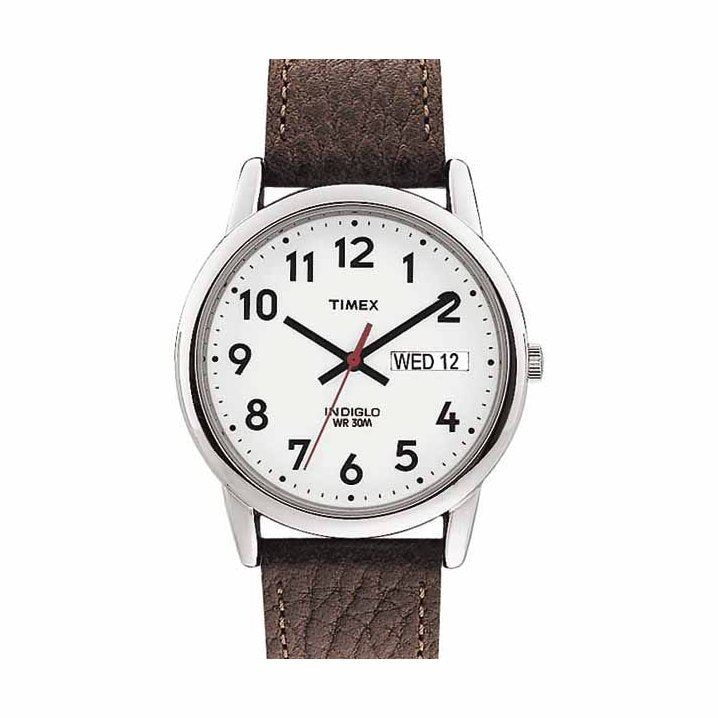 Timex Easy Reader Day Date 35mm Leather Strap Watch