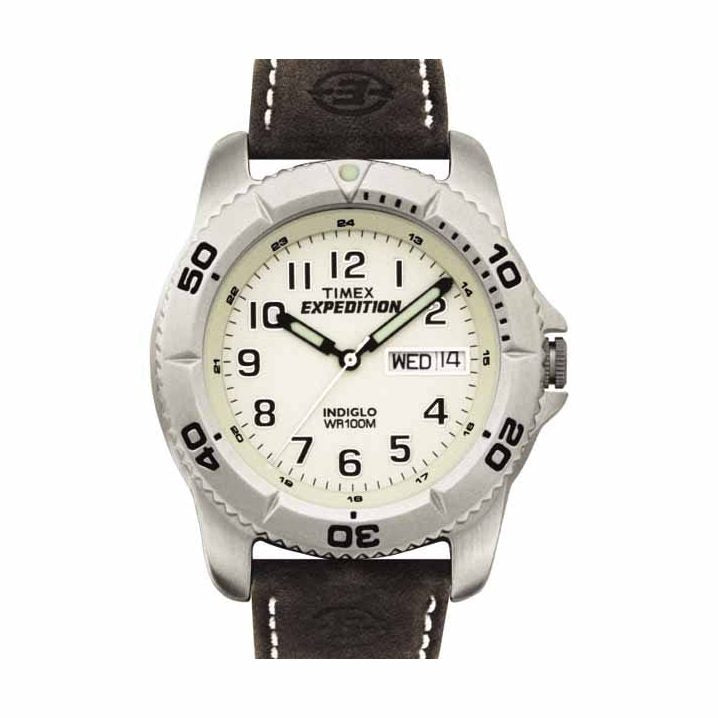 Timex Mens Expedition Brown Leather Sport Watch