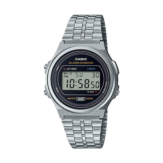 Casio Unisex Classic Digital Watch with Stainless Steel Bracelet A171WE-1A