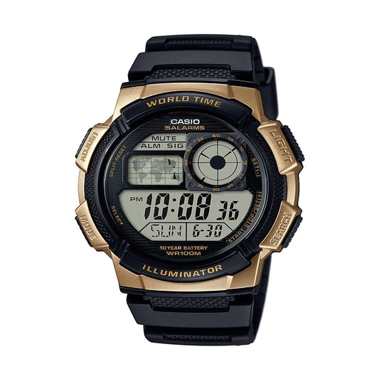 Casio Men's '10 Year Battery' Quartz Stainless Steel and Resin Watch