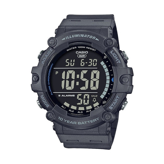 Casio Men's AE1500WH-8AV Wide Face Black Digital Grey Resin Strap Watch