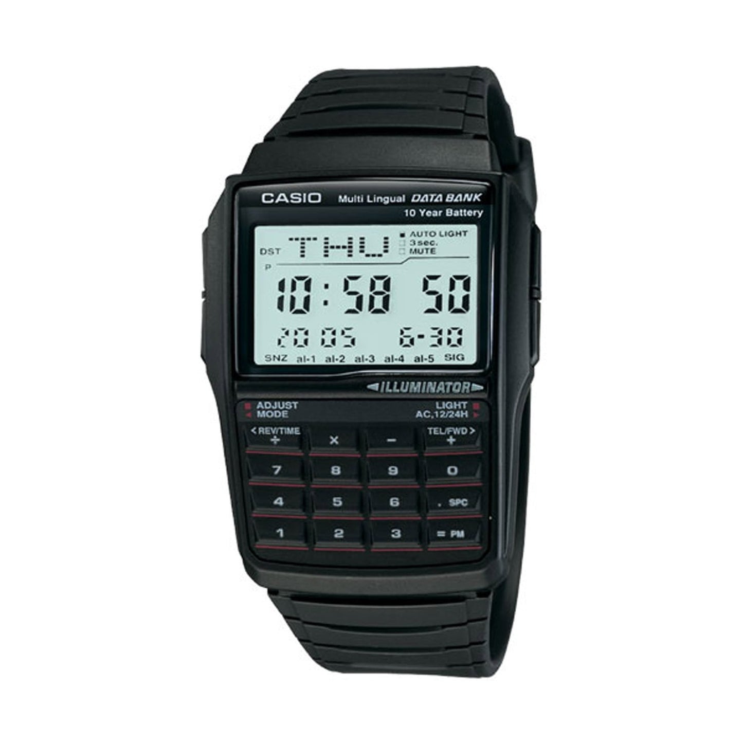 Casio Men's DBC32-1A Data Bank Black Digital Watch