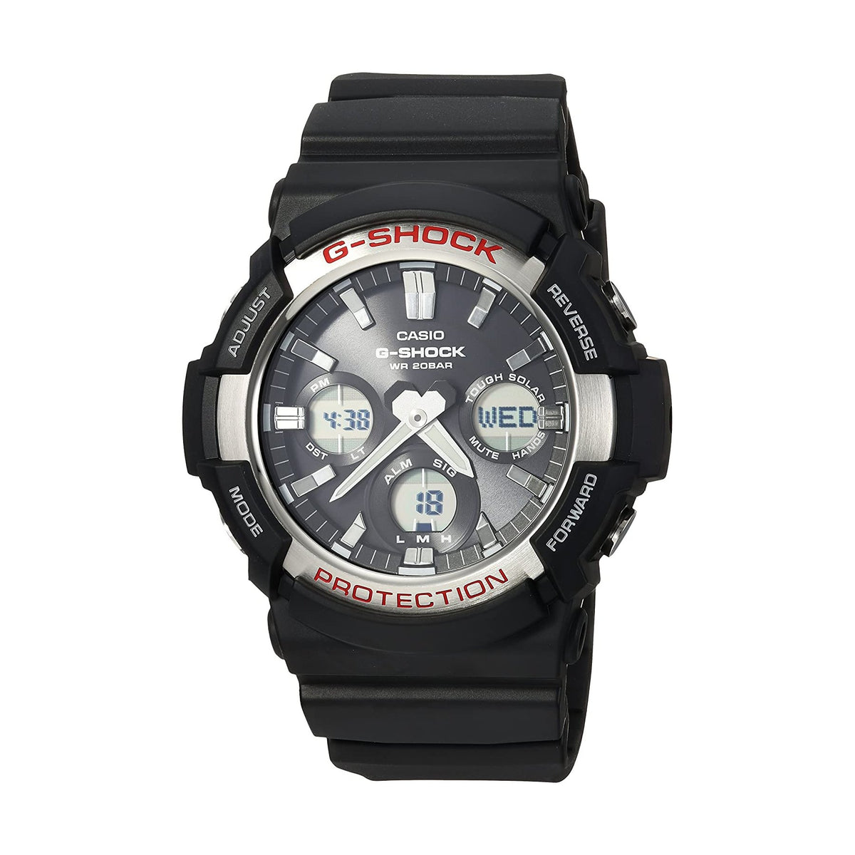 Casio Men's 'G SHOCK' Quartz Resin Casual Watch, Color Black (Model: GAS-100-1ACR)