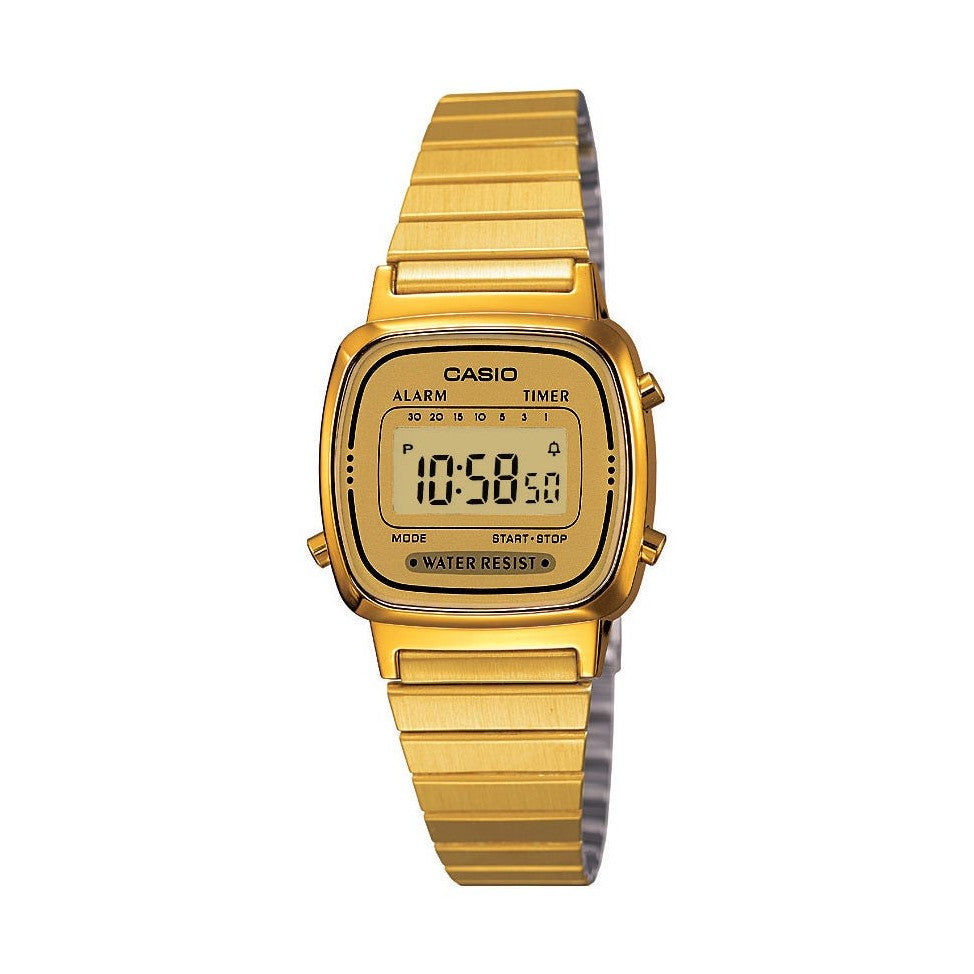 Casio Women's Gold Tone Stainless Steel Digital Watch