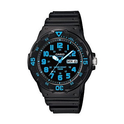 Casio Unisex MRW200H-2BV Neo-Display Black Watch with Resin Band