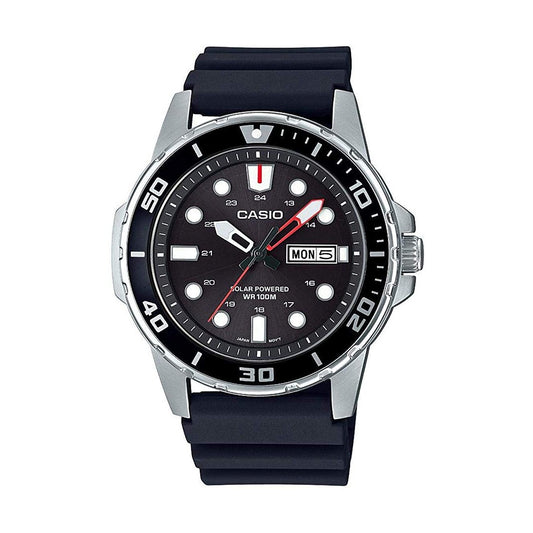 Casio Men's Stainless Steel Quartz Resin Strap Watch