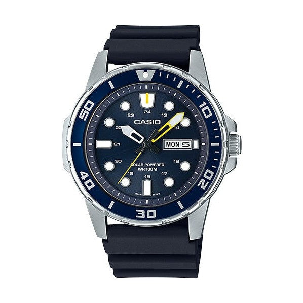 Casio Men's Stainless Steel Quartz Blue Dial Watch