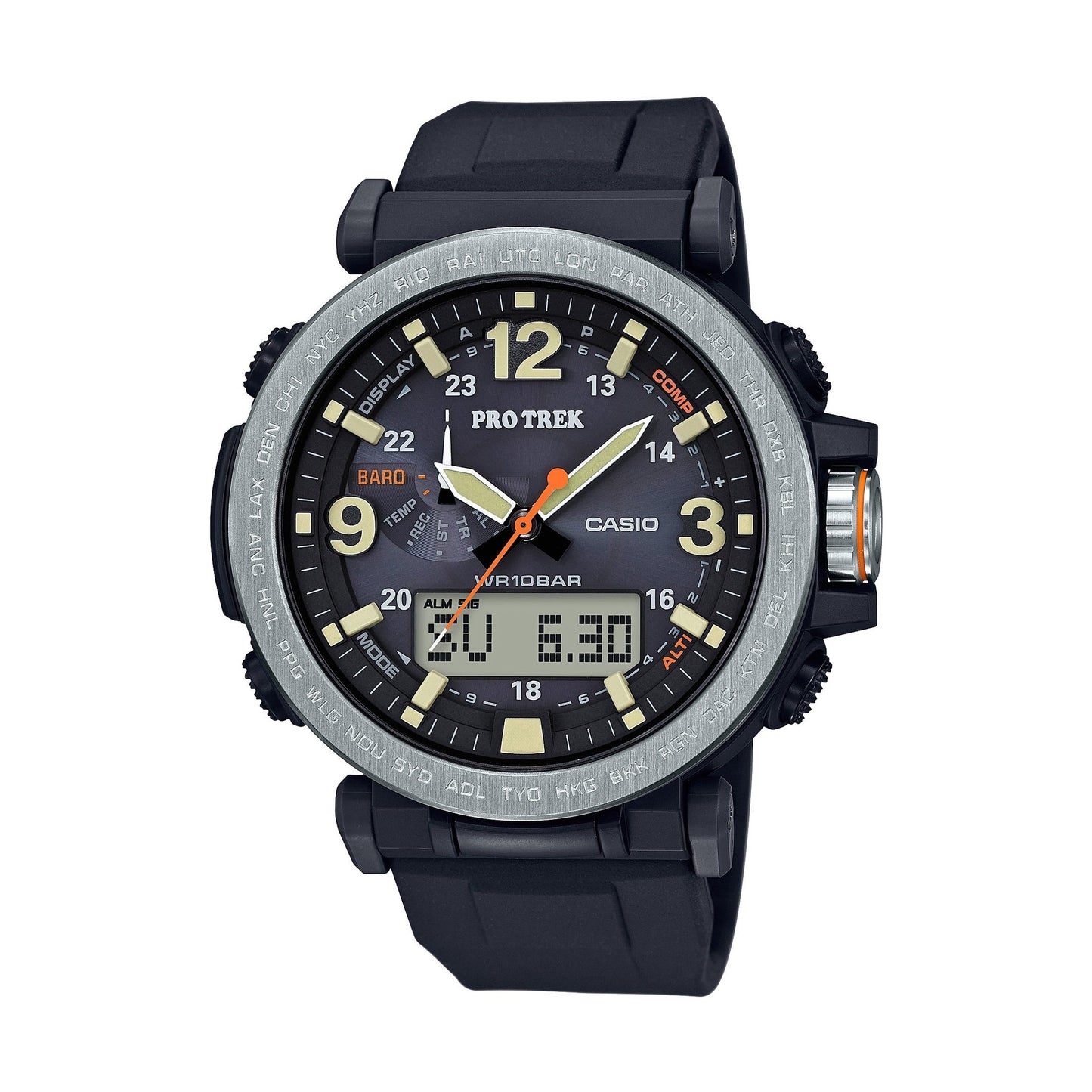 Casio Men's PRG-600-1CR Pro Trek Quartz Resin and Silicone Casual Watch
