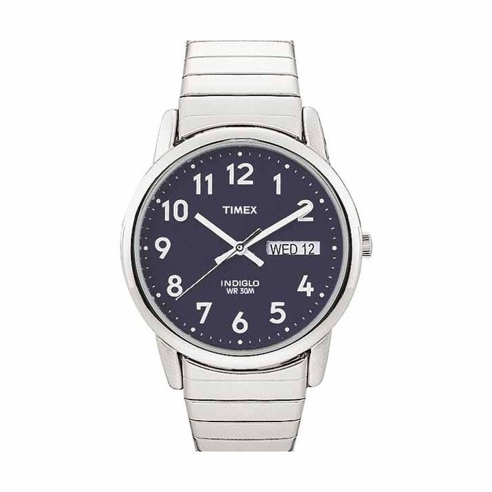 Timex Mens Silvertone Easy Reader Watch