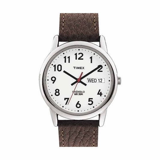 Timex Easy Reader Day Date 35mm Leather Strap Watch