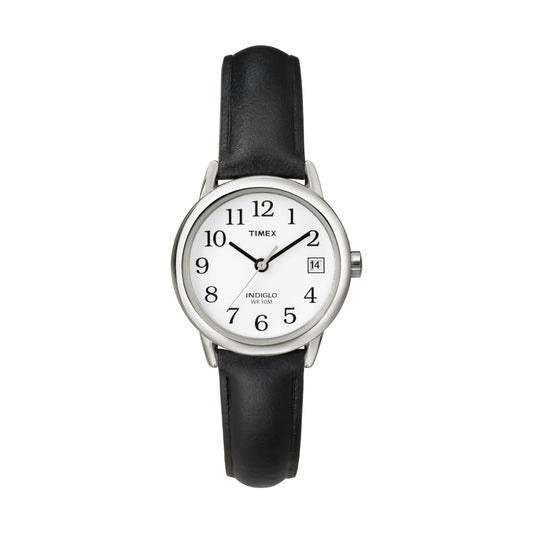 Timex Womens Silvertone Black Dial Watch