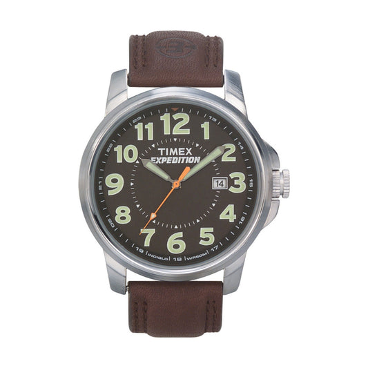 Timex Men's T44921 Expedition Field Brown Leather Strap Watch