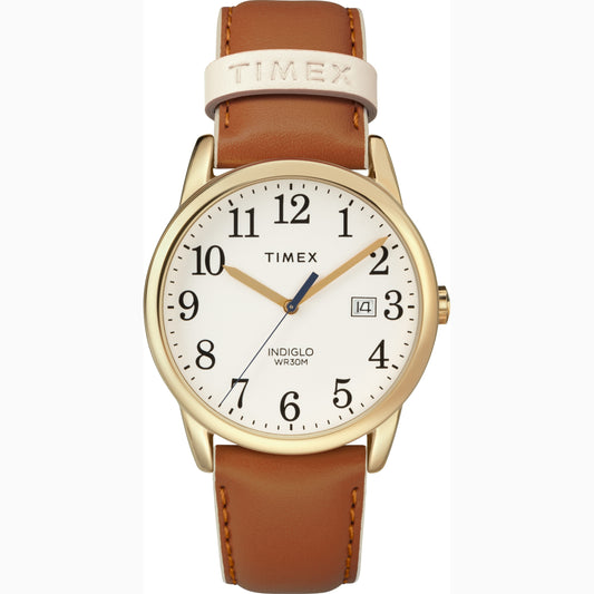 Timex TW2R62700 Women's 38mm Easy Reader Brown Leather Strap Watch
