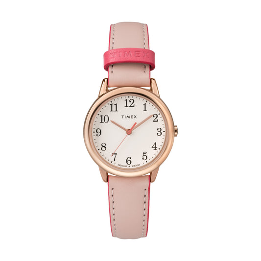 Timex TW2R62800 Women's 30mm Easy Reader Pink Leather Strap Watch