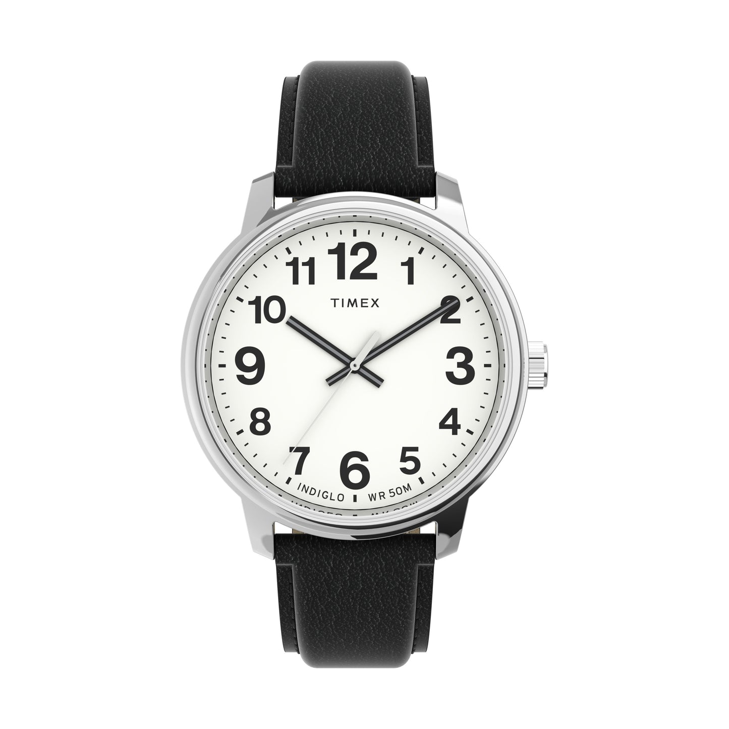 Timex Men's Easy Reader Bold Quartz Dress Watch with Leather Strap