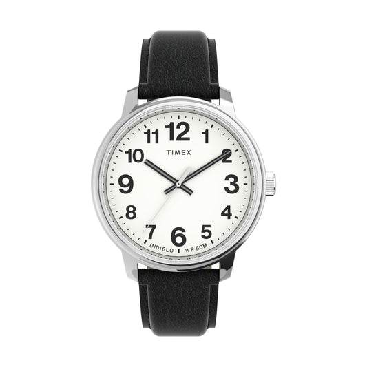 Timex Men's Easy Reader Bold Quartz Dress Watch with Leather Strap