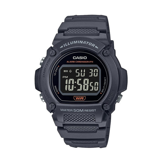 Casio Men's W219H-8BV Heavy Duty Digital Grey Resin Sport Watch