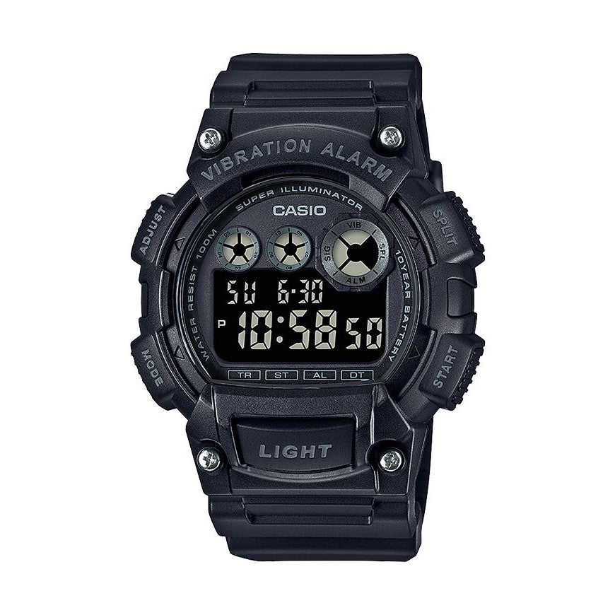 Casio Men's Quartz Watch with Resin Strap, Black, 38 (Model: W-735H-1BVCF)