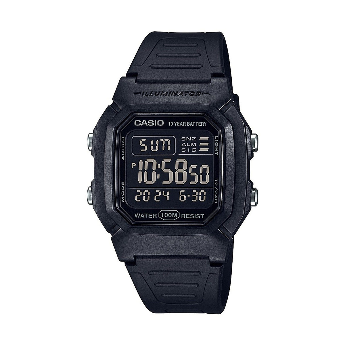 Casio Mens W800H-1BV Classic Digital Sport Watch