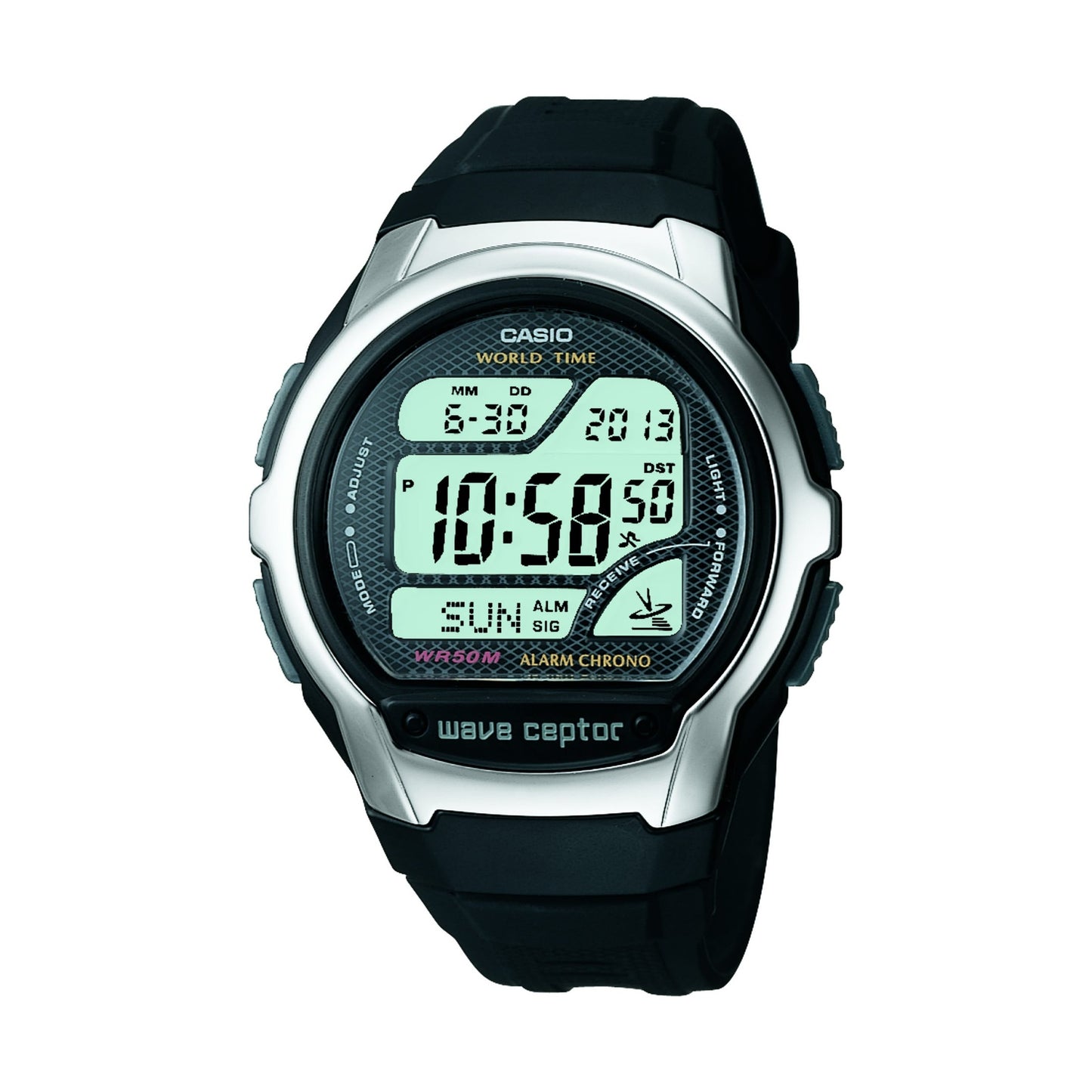 Casio Men's WV58A-1AVCR Waveceptor Atomic Digital Watch