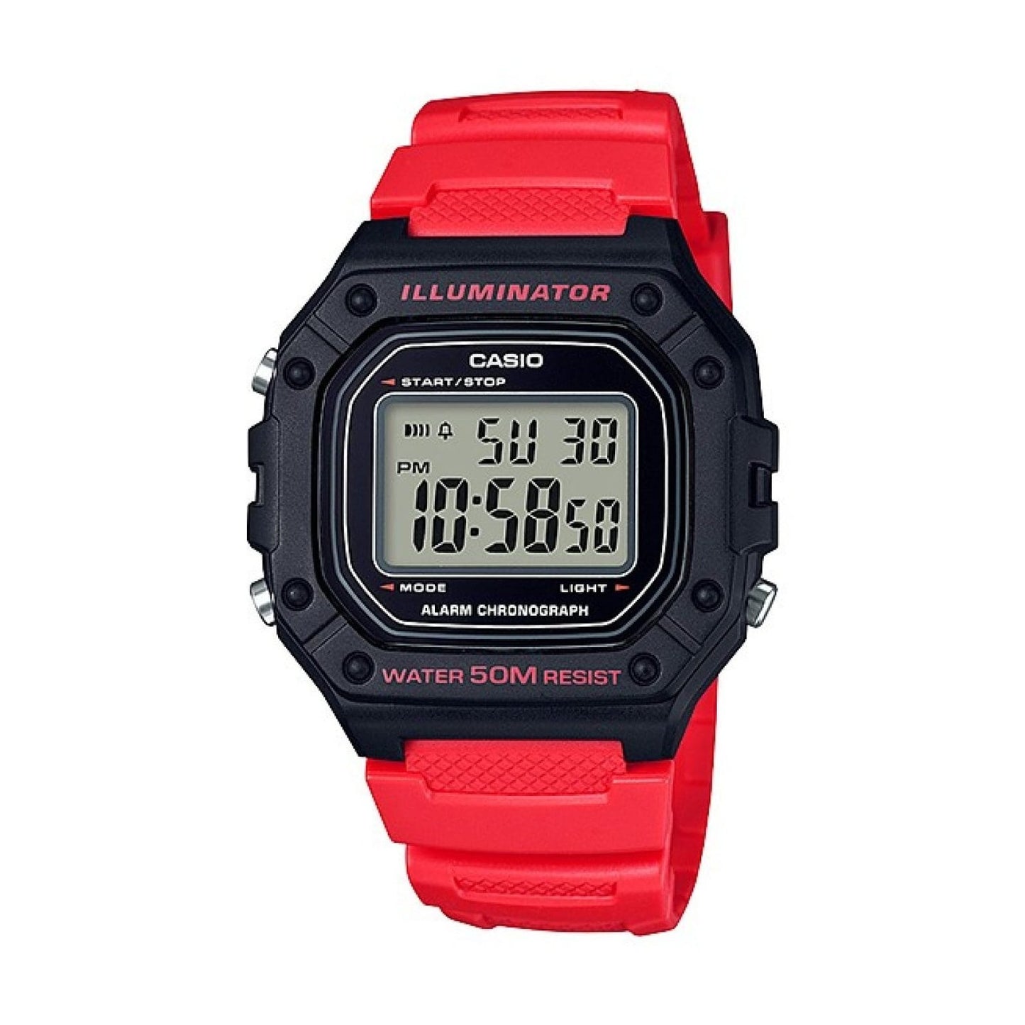 Casio Men's W218H-4B Orange Digital Watch